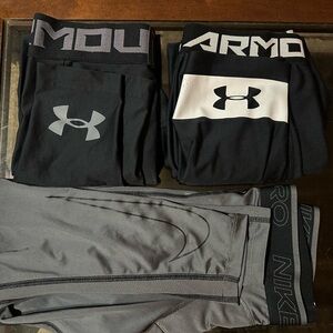 Under Armour and Nike Athletic Men’s Leggings Bundle